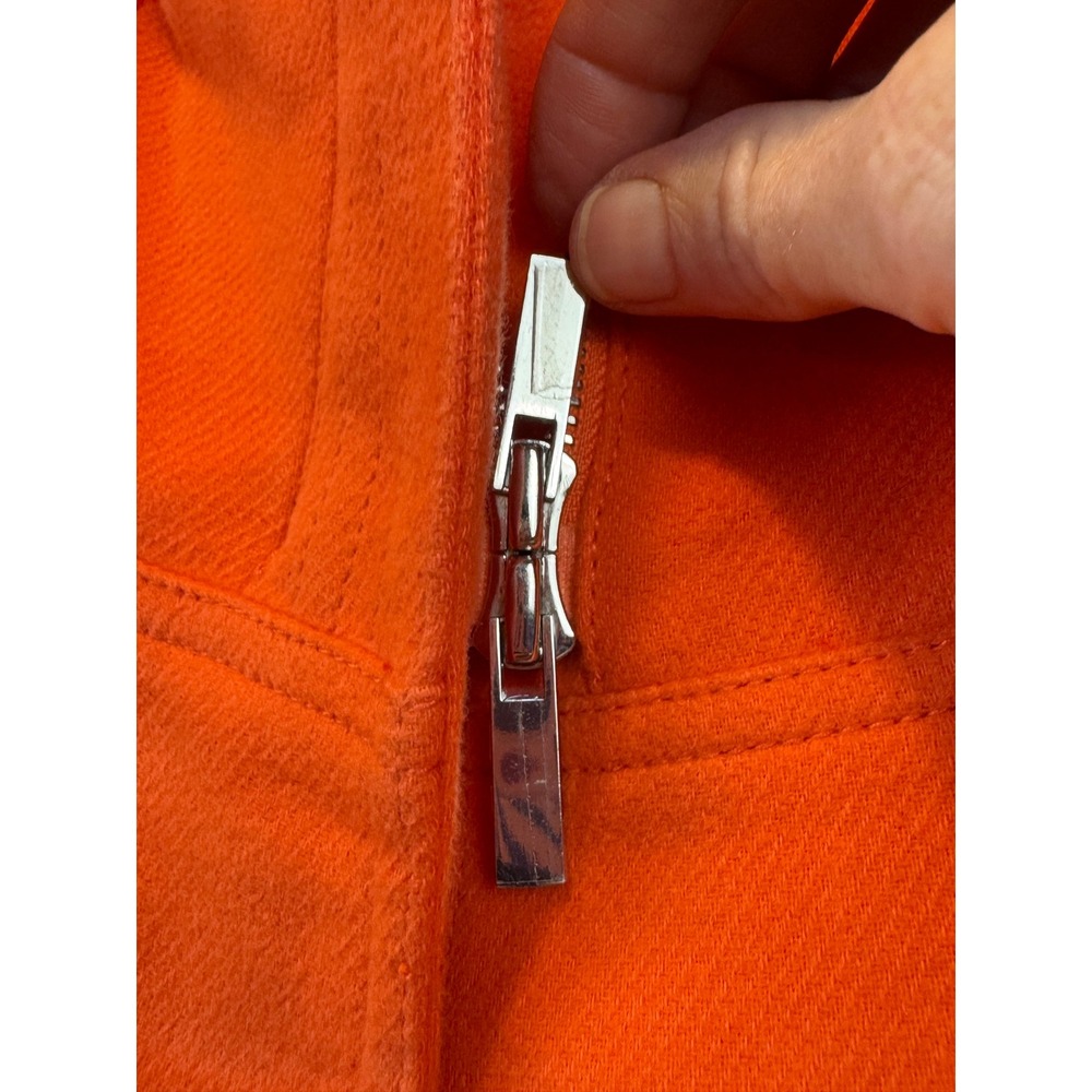 Etcetera Jacket Coral Moto Asymmetrical Zip Cotton Twill Biker Coat 6 - Picture 6 of 14